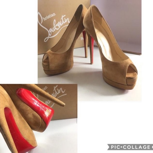 🔥LOUBOUTIN Park Palais Royal Peep Toe Sued… - Picture 3 of 4
